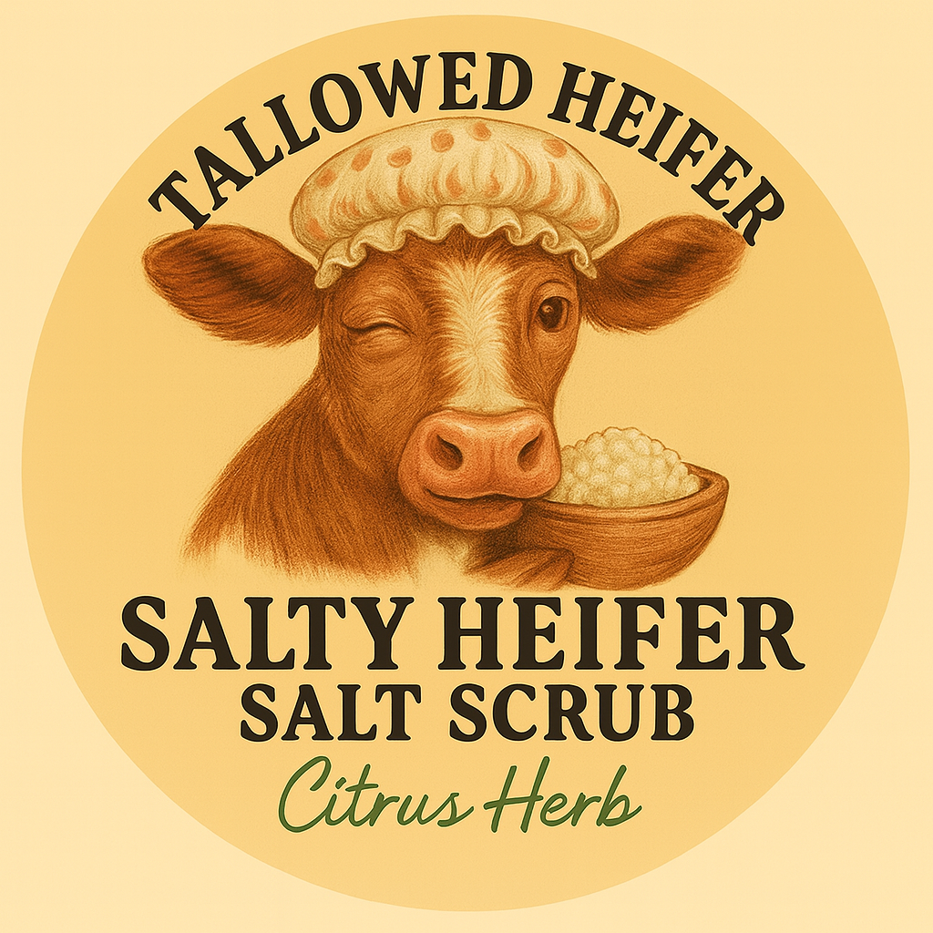 Salty Heifer – Tallow Salt Scrub
