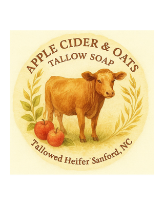 Apple Cider & Oats Soap, grass-fed tallow soap — Tallowed Heifer