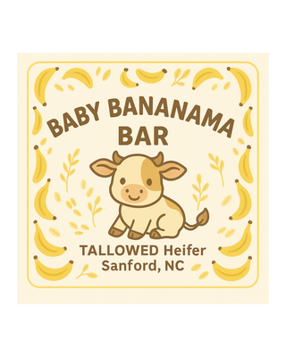 Baby Bananarama Bar, grass-fed tallow soap — Tallowed Heifer