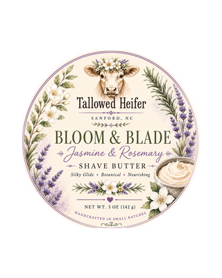 Bloom & Blade Shave Butter, grass-fed tallow shave butter — Tallowed Heifer