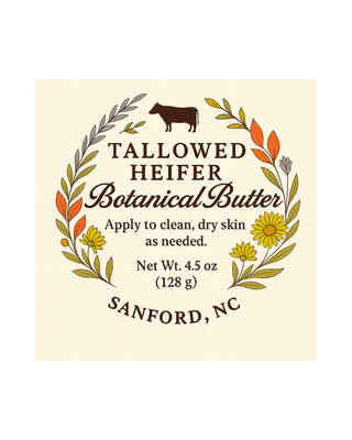 Botanical Butter, lavender, vanilla, grass-fed tallow body butter — Tallowed Heifer