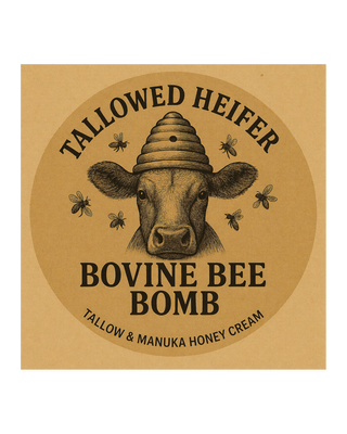 Bovine Bee Bomb, aloe, manuka, grass-fed tallow balm — Tallowed Heifer