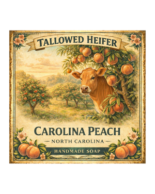 Carolina Peach, grass-fed tallow soap — Tallowed Heifer