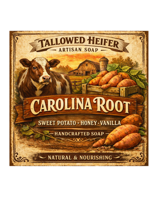 Carolina Roots, vanilla, grass-fed tallow soap — Tallowed Heifer
