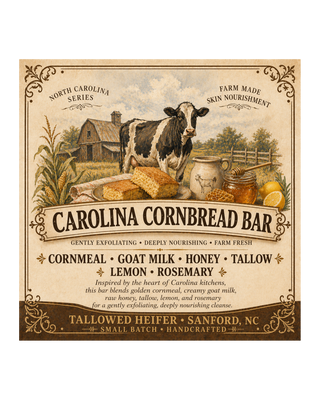 Country Cornbread Soap, goat milk, grass-fed tallow soap — Tallowed Heifer