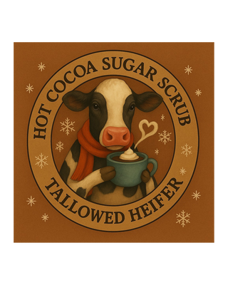 Hot Cocoa, vanilla, chocolate, grass-fed tallow sugar scrub — Tallowed Heifer