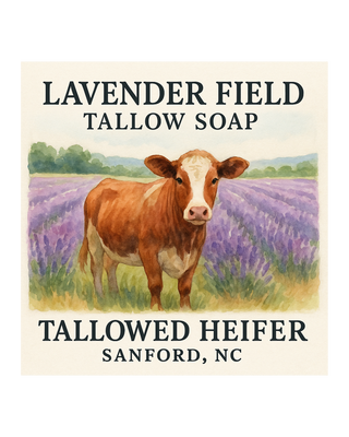 Lavender Field, grass-fed tallow soap — Tallowed Heifer