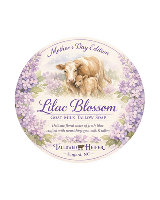 Lilac Blossom Goat Milk Soap, lavender, grass-fed tallow soap — Tallowed Heifer