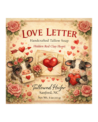 Love Letter, lavender, grass-fed tallow soap — Tallowed Heifer