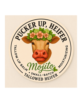 Mojito, mint, grass-fed tallow lip balm — Tallowed Heifer