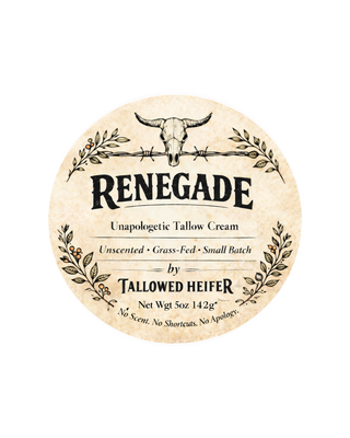 Renegade - Unscented, grass-fed tallow cream — Tallowed Heifer