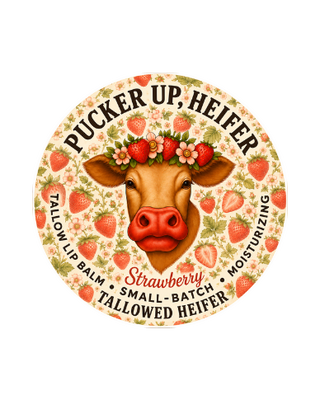 Strawberry, grass-fed tallow lip balm — Tallowed Heifer