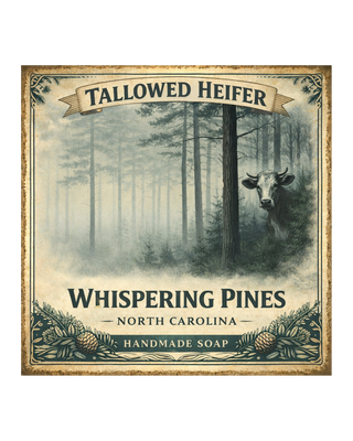 Whispering Pine Tar, grass-fed tallow soap — Tallowed Heifer