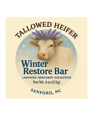 Winter Restore Bar - Lavender, goat milk, grass-fed tallow soap — Tallowed Heifer